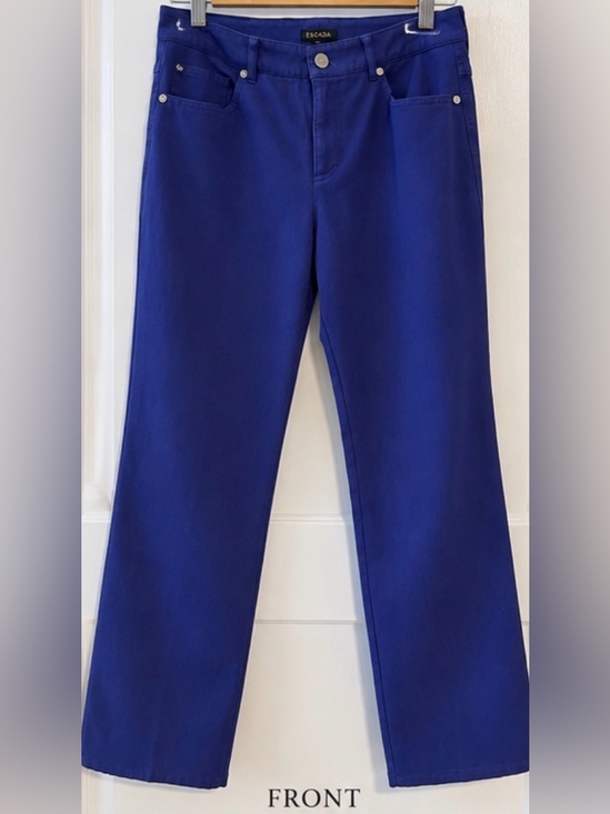 Escada Denim - Escada Tessan Bluebell Blue Straight Flare Pants Jeans EU 38